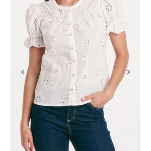 Another Love White Eyelet Top
